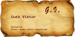 Guth Viktor névjegykártya